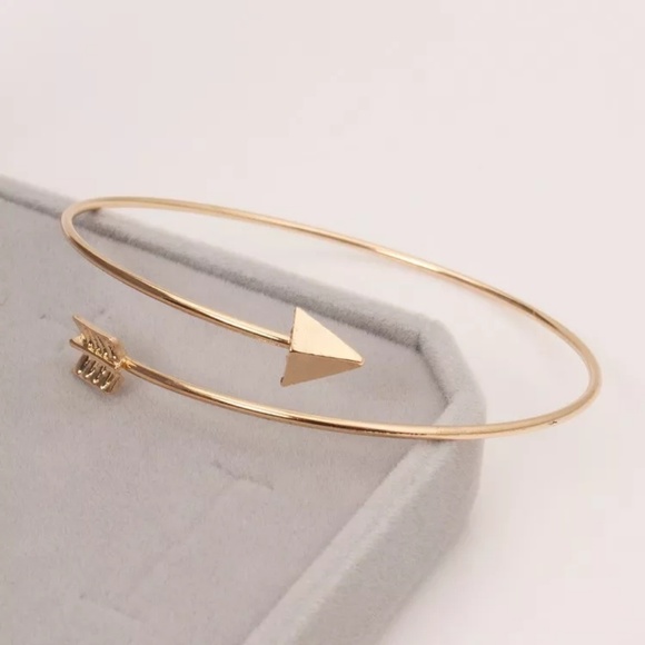 Arrow Bangle Bracelet Boho Gold - Picture 2 of 5